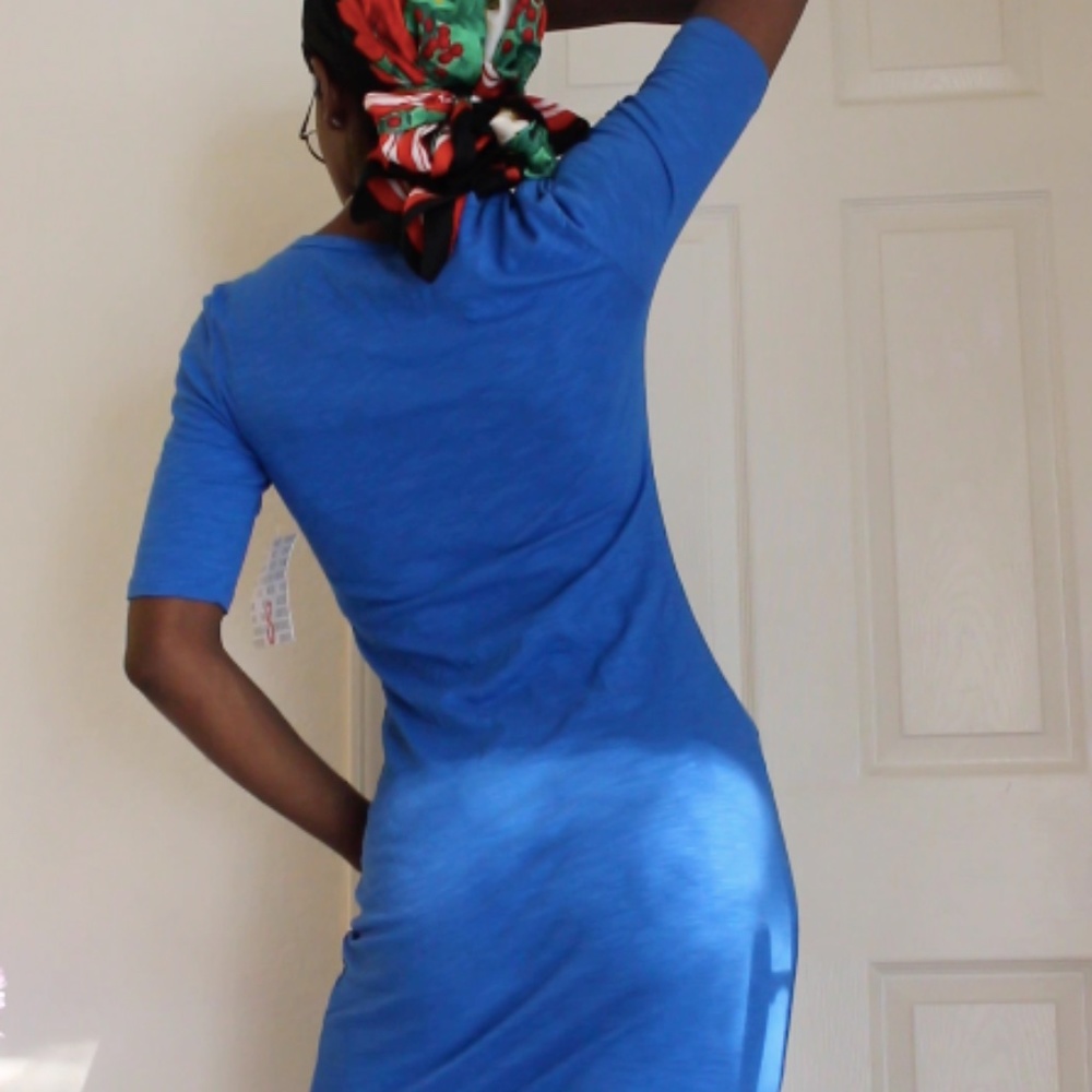 Simple sleek blue dress